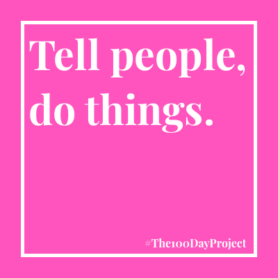 The power of accountability: tell people, do things.